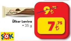 ÜLKER LAVİVA ÇİKOLATA 35 G ÜLKER LAVİVA ÇİKOLATA 35 G
